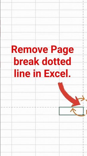 Remove page break (dotted) lines from the Excel worksheet. #Excel #printarea #dotted #pagebreak