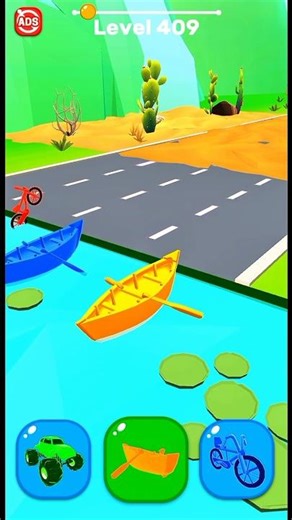 Shape Shifting Level 409 – Ultra Fast Impossible Pro Run! ⚡😱 #shorts