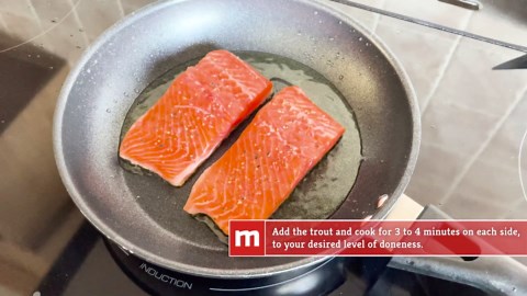 Seared trout with creamy parsley sauce recipe