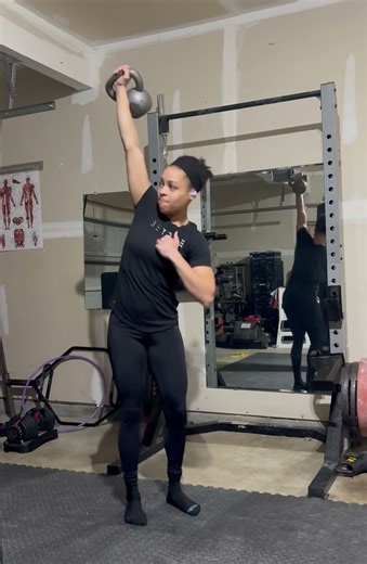 KB push press + 1/2 windmill #youtubeshorts