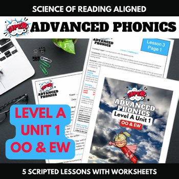 2nd Grade Phonics Unit, Diphthongs OO & EW Science of Reading Lessons, Dipthongs
