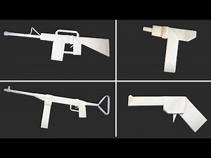 Paper Gun | How to Make an Easy Paper Gun | Origami Weapon M16, MP40, Uzi