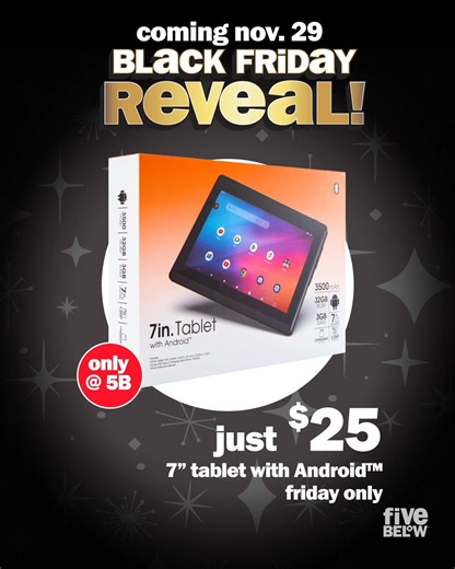 BLACK FRIDAY REVEAL COMING SOON! shop early BF for amazing tech deals, doorbusters, & FILL THE BAG IN-STORE SQUISH EVENT! 🎁 | Five Below