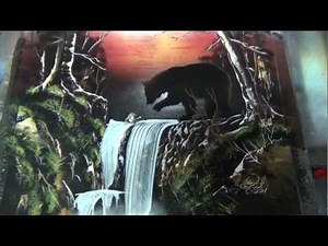 Bear Forest -Spray paint art