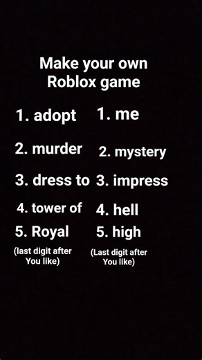 Make your own Roblox game
