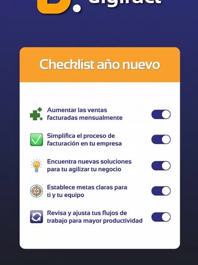 📊 Simplifica tu negocio con Digifact 🚀 ¿Quieres más tiempo para lo que realmente importa? Con Digifact, optimizas cada paso de tu facturación electrónica: ✔️ Carga rápida de facturas. ✔️ Gestión eficiente de documentos. ✔️ Flujos de trabajo más simples y productivos. 🎯 Establece metas claras para tu equipo y encuentra nuevas soluciones para crecer. 🌟 ¡Es hora de dar el siguiente paso! Inicia tu viaje con Digifact y transforma tu forma de trabajar. 💻 Descubre cómo hacerlo aquí 👉 [Enlace a t