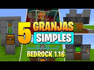 Minecraft Bedrock: 5 GRANJAS SIMPLES 1.16 🔥 | Minecraft Bedrock (PE, XBOX, PS4, SWITCH)