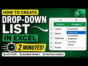 How to Create a Drop-Down List in Excel (2 Minutes) | Data Validation Tutorial