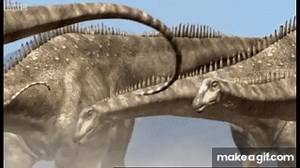 Diplodocus Herd - Walking with Dinosaurs: Ballad of Big Al - BBC on Make a GIF