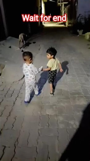 #baby Late night walk and masti fun😜🚶✨#enjoy #funny #fighting #tranding