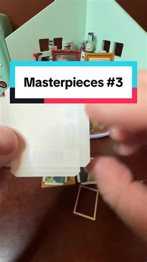 The mini art gallery keeps growing 🎨🖼️ Three new masterpieces joined the collection — and that tiny paint palette is such a fun detail I love how much thought went into this series ✨ #collector #mini #minivlog #masterpiece #fyp