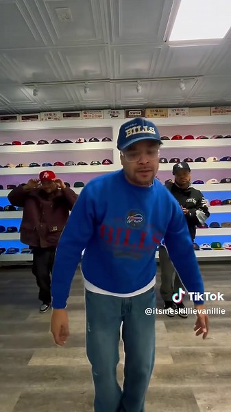 Skillie with the dance moves 🕺🏾 Stop in today for our BOGO deals in store & online 😎 Open 12-7pm 🕖 1592 Hertel Ave Buffalo NY 14216 📍 www.everythingvintage716.com #carhartt #vintageclothing #vintagesnapback #fyp #gobills