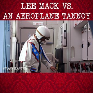 100K views · 1.3K reactions | From series 11, check out this EXCLUSIVE outtake where Lee Mack can't quite figure out how to handle an aeroplane tannoy... | Taskmaster | Facebook
