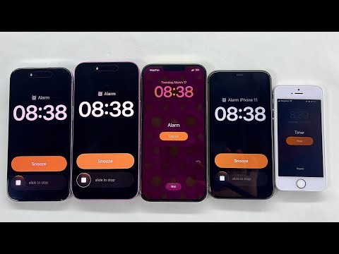 iPhone Air + iPhone 16 Plus + 13 ProMax + iPhone 11 + iPhone 5S Alarm Clock and Incoming Call