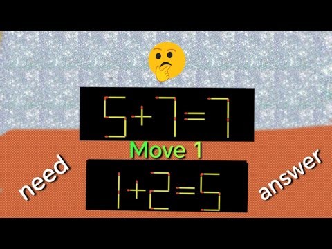 Move 1 matchstick to fix equation