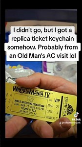 Wrestlemania IV Golden VIP Replica Ticket- Trump Plaza, Atlantic City, NJ #wwf