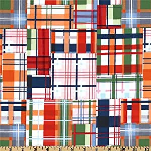 Michael Miller Going Coastal Collection Patchwork Plaid Multi, Fabric by the Yard