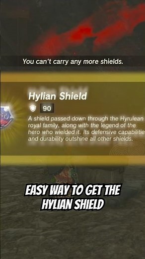 How to easily get the Hylian Shield in Zelda Totk #shorts