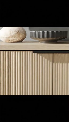 Modern Elegance Unveiled! ✨ The Asher Fluted Sideboard for Your Home. #Shorts