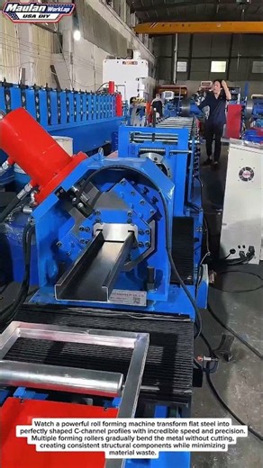 Amazing C Channel Roll Forming Machine | High-Speed Steel Profile Manufacturing