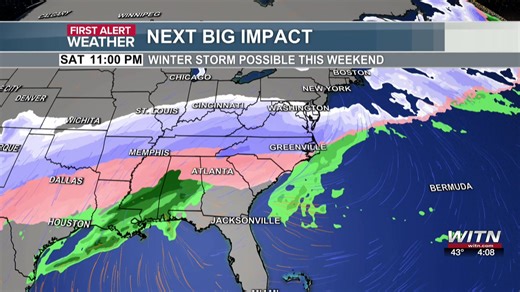 First Alert Weather Days are active for a potential winter storm set to target the weekend. Meteorologist Russell James will have more details on the forecast | WITN-TV