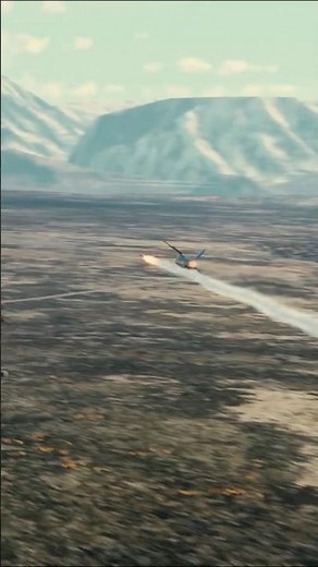 Mirage F1C tracks through the maneuver — impact confirmed.