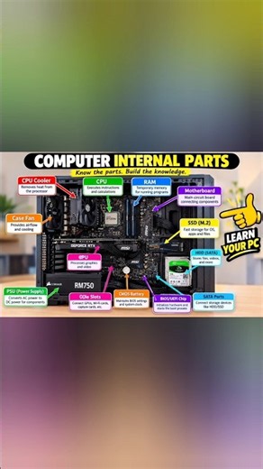 COMPUTER INTERNAL PARTS EXPLAINED | CPU, RAM, GPU, SSD, HDD & MOTHERBOARD