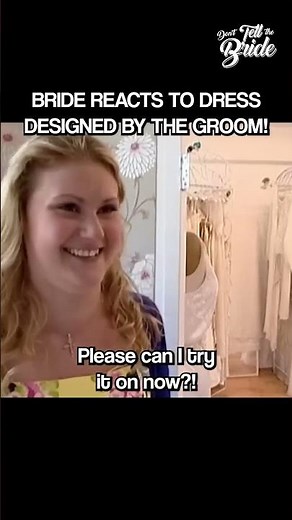 Bride reacts to dress designed by the groom! 💍 #donttellthebride #dressreveal