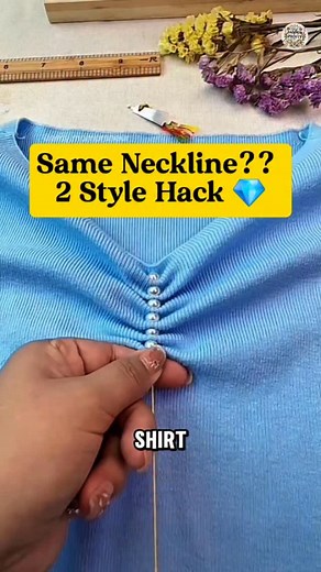 5.1K views · 1.1K reactions | Sewing Hack: How to fix a sagging neckline? With or Without Pearls #shorts #sewing #tips | Passion To Profit | Facebook