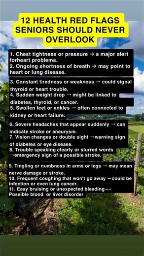 12, healthy red flags seniors should never overlook #seniorhealth #vitaleternity