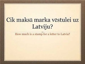 Learn Latvian Language - At the Post Office