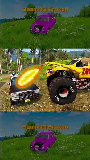 Epic Car Truck Train Crashes #14 | BeamNG.drive #shortvideo #beamngdrive #simulation #car #truck