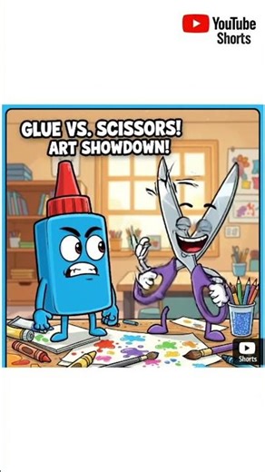 “The Glue Stick That Got Jealous of the Scissors! 😂✂️