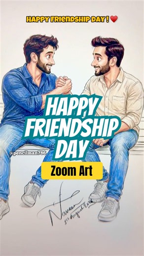 The Painful Reality of Friendship ❤️ 3D Zoom Art Pencil Drawing Transition | Friendship Day Special