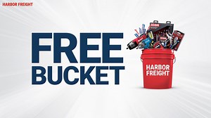 Free bucket weekend: Spend $29.99 to get yours! Inside Track Club members get one free with ANY purchase—Sign up today! Whatever you do, do it for less at Harbor Freight. | Harbor Freight