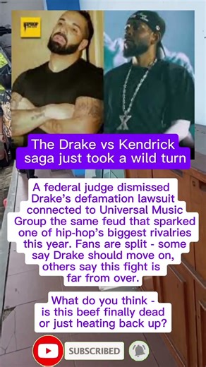 Drake Loses Court Battle Linked to Kendrick Lamar Feud #rap #drake #kendricklamar #rapper #hiphop