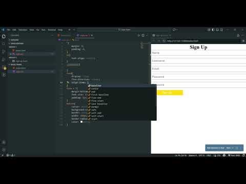 Sign Up form using html & css | basic sign up form