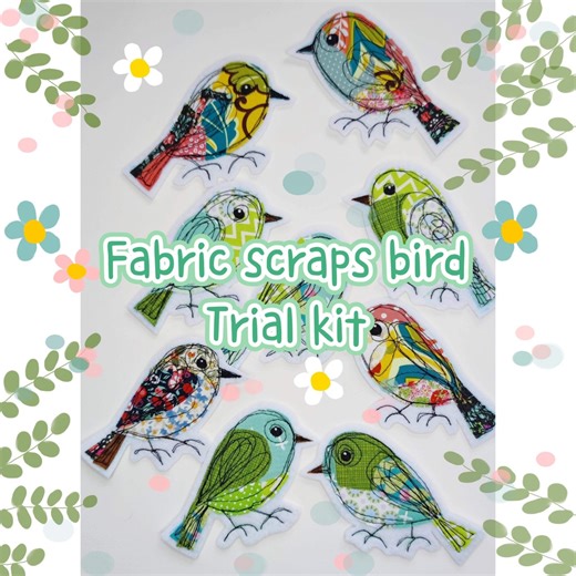 Free Motion Embroidery Birds Kit (pattern Sold Separately) - Etsy