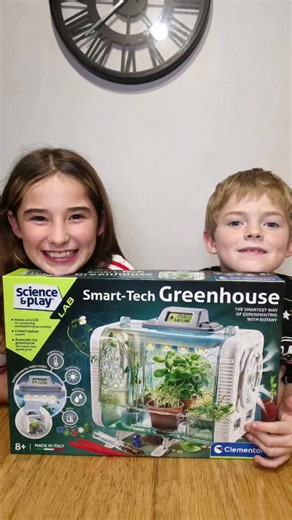 Jolene Houghton on Instagram: "Ad- How cool is this Clementoni Science & Play: Smart Tech Greenhouse from @clementonitoys_global ! The kids are absolutely obsessed with their new Greenhouse. They are loving watching their seeds grow. It's so cool that you can control humidity and temperature to help their seeds grow. It's such a fun science home learning activity. 🪴 If you are looking for a last minute gift idea, then this is for you! Available now at @smythstoys #smarttechgreenhouse #clementon
