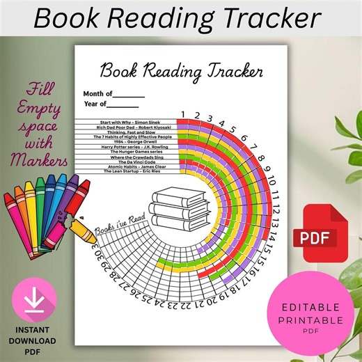 Printable Month Reading Tracker | Books to Read | Books I’ve Read Log | Reading Journal Insert | Reading Tracker | Digital Download | PDF - Etsy Canada