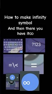 how to make infinity symbol