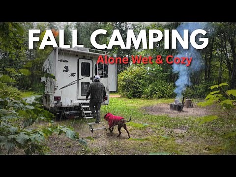 Truck Camping Alone on a Cold Rainy Night When I Found Paradise