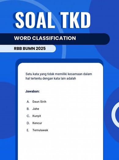 Word Classification Test Preparation for TKD 2025