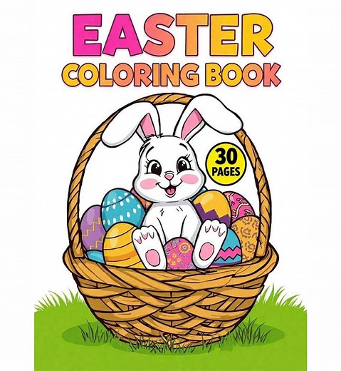 Easter Coloring Book for Kids | 30 Fun Bunny & Egg Designs | Printable Holiday Activity PDF - Etsy Australia
