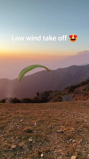 Paragliding bir billing low wind take off #birbilling_the_india_first_highest_paragliding_site #solopilot #adventure #fly | Thakur Ajay