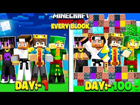 FINALE - 100 Days COLLECTING EVERY BLOCK in Hardcore Minecraft😰