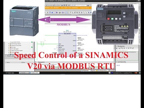 TIA Portal Speed Control of a SINAMICS V20 via MODBUS RTU