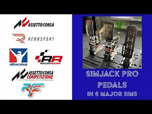 Simjack Pro Pedals used in 6 major Racing Sims (stock setup, no mods)