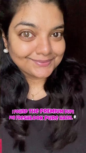 The premium dupe to freshlook Pure Hazel | @o‪@olens_official‬panish Real Brown #contactlenses #dupes