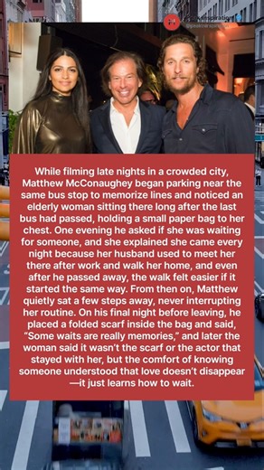 Matthew McConaughey Noticed a Woman Waiting at a Bus Stop Every Night 😢🚌